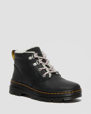 Botines Dr Martens Bonny Faux Shearling Forro Mujer Negros | MX 719CTV